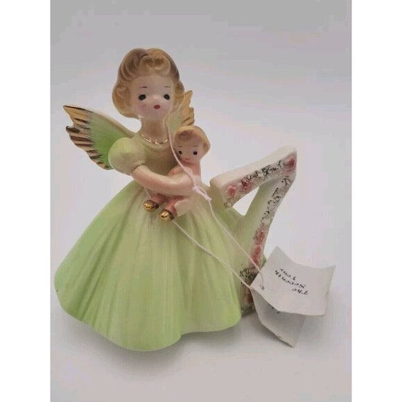 Josef Originals 7 Years Birthday Girl Angel Doll Green Dress Tag And Stickers - Picture 6 of 16